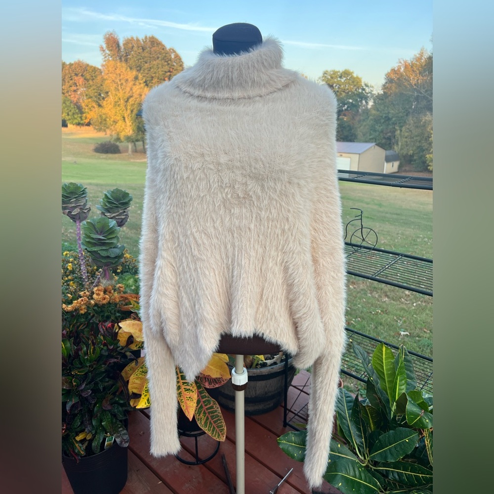 FP ONE Oversized Fuzzy Turtleneck Sweater - Size Small